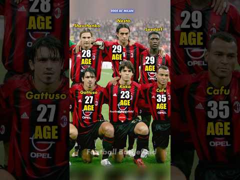 AC Milan squad 2005🔥How old was it🤔#footballshorts #rossoneri #acmilan