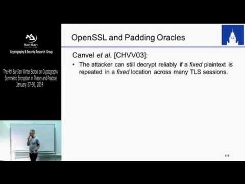 Winter School on Cryptography Symmetric Encryption: Attacks Against Record Layers - Kenny Paterson