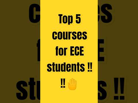 Top 5 courses for ECE students !!!!