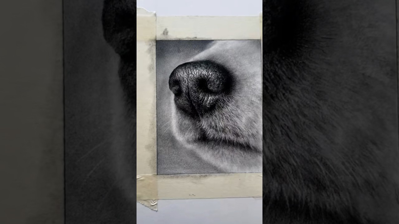 Dog Nose Timelapse in Graphite ✍🏼