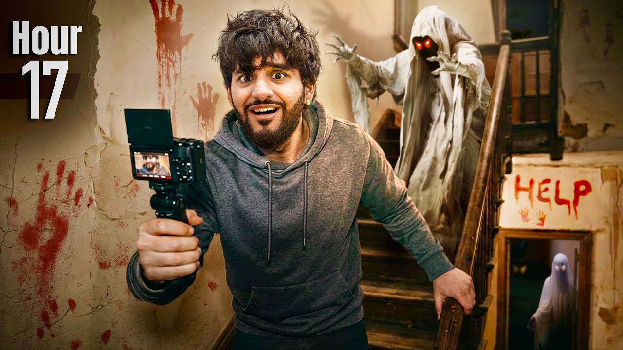 I Survived 24 Hours in a Real Haunted House !! *Real Ghost😱*