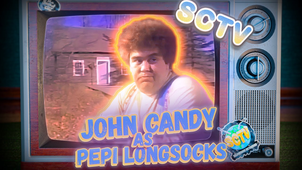 John Candy as Pepi Longsocks on SCTV 🎭