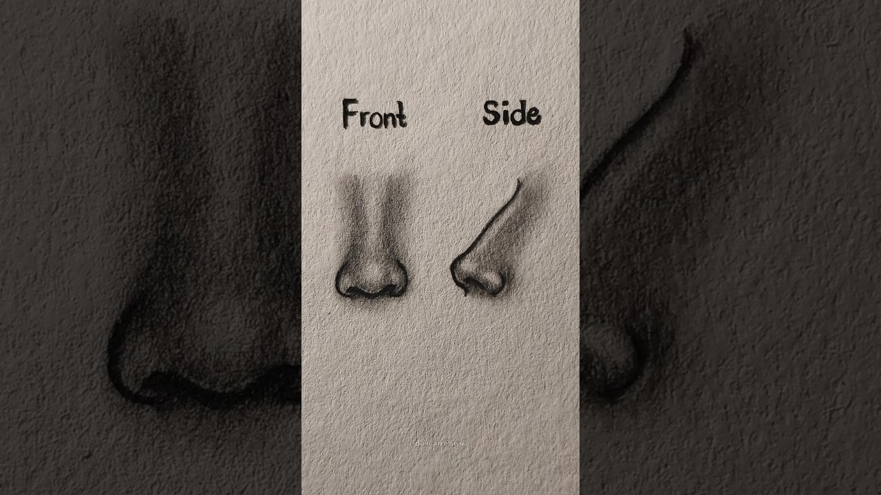 Nose Drawing Tutorial: Front & Side ✏️