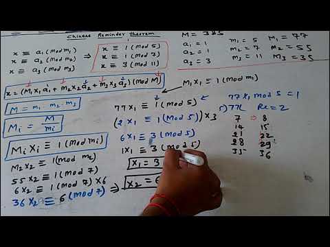 Chinese Remainder Theorem - 2 (Solve Example) Cryptography and Network security in Hindi.