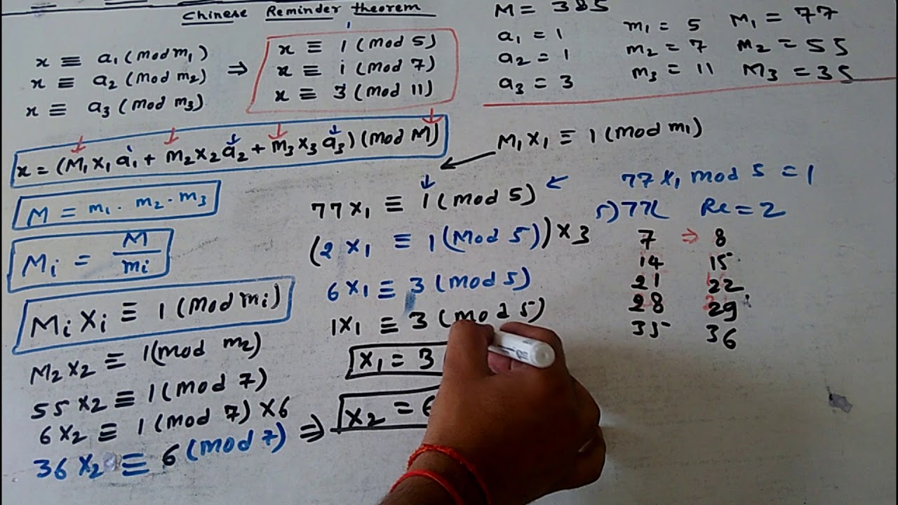 Chinese Remainder Theorem Explained with Example | Cryptography & Network Security in Hindi 🔐