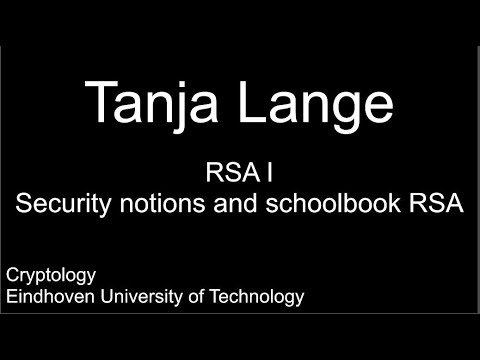 RSA I - Security notions and schoolbook RSA