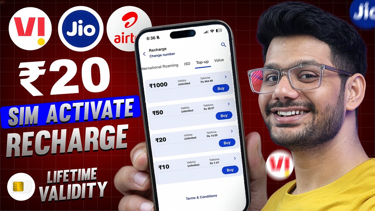 ₹20 Sim Plans: Jio, Airtel, Vi & BSNL 💡