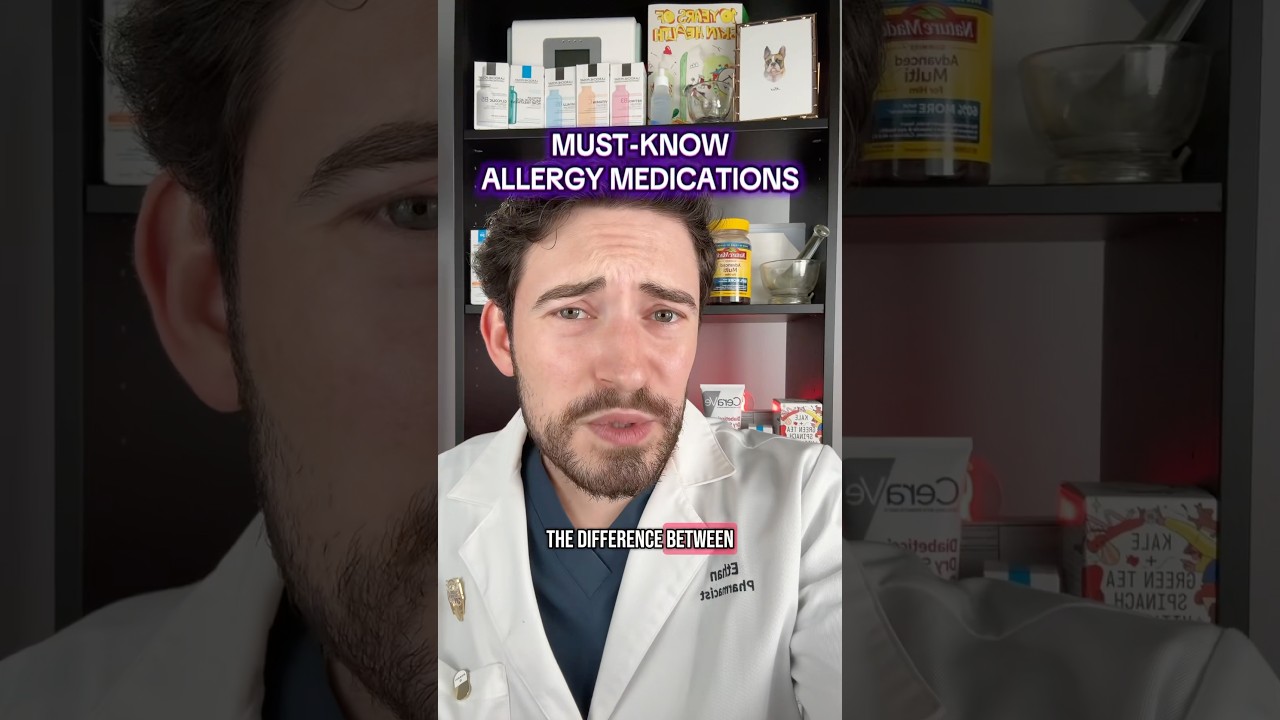 ‼️ IMPORTANT DIFFERENCES BETWEEN ALL ALLERGY TABLETS. Pharmacist Reviews #allergies #pharmacy