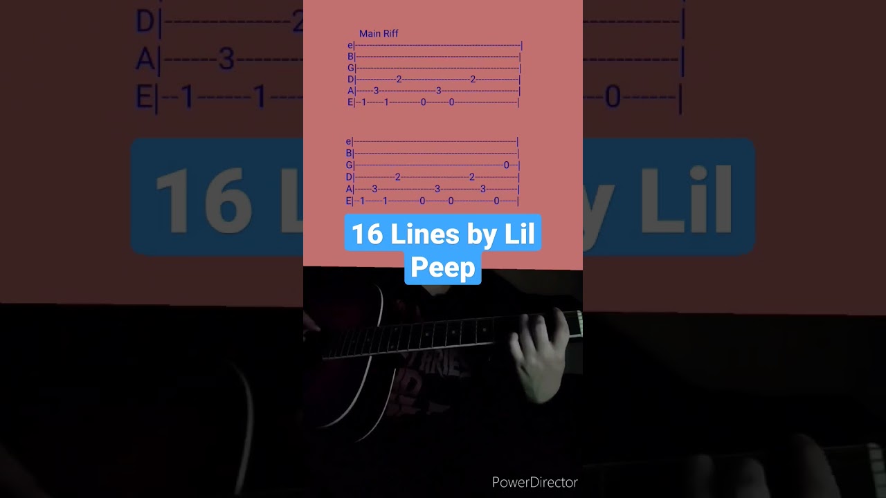 16 Lil Peep - 16 Lines Acoustic Guitar Tab 🎸