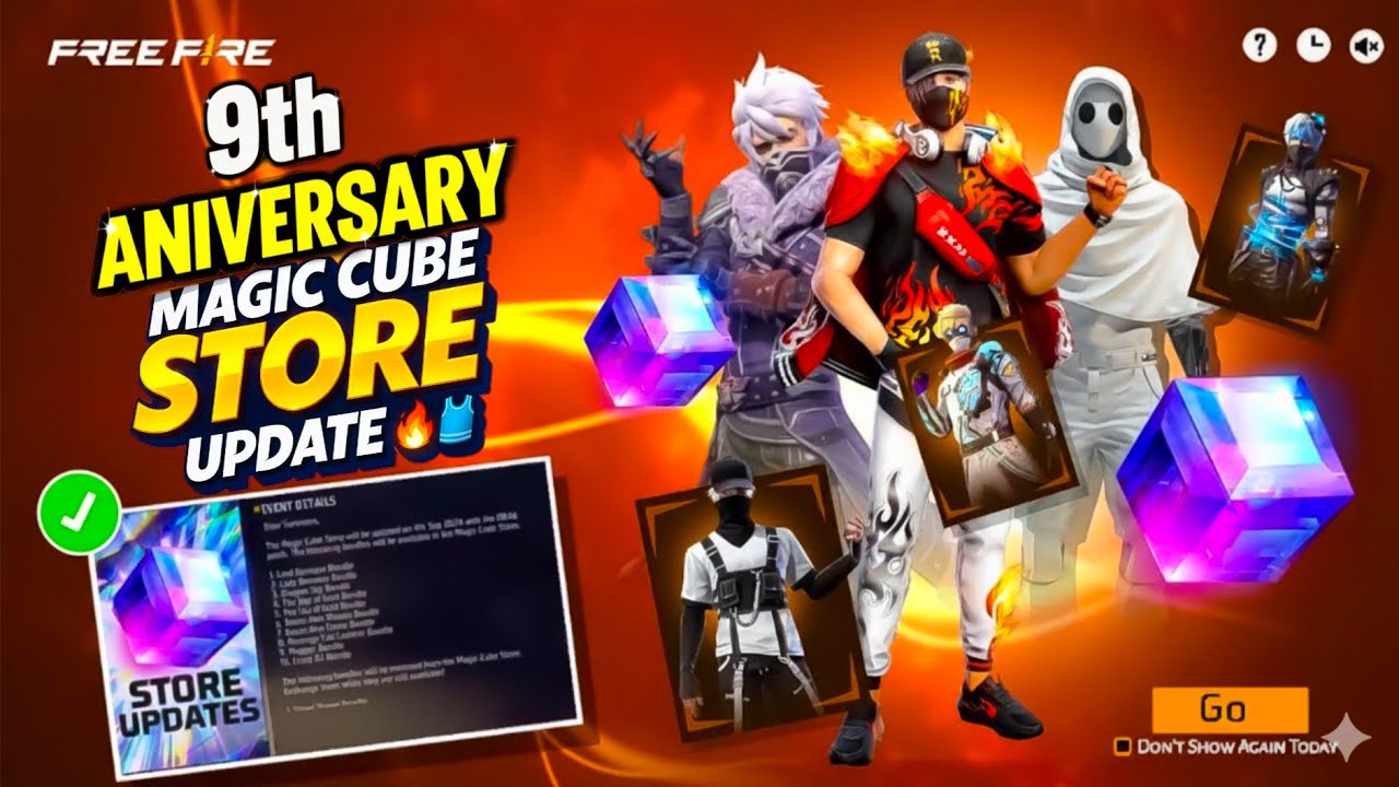 ANIVERSARY MAGIC CUBE STORE UPDATE 🥳 NEXT MAGIC CUBE STORE UPDATE| FREE FIRE NEW EVENT| FF NEW EVENT