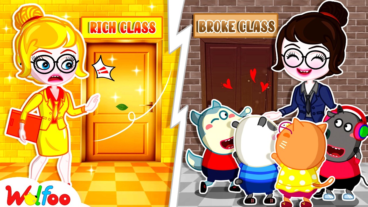 Wolfoo Chooses: Rich or Broke Teacher Door? 🤔