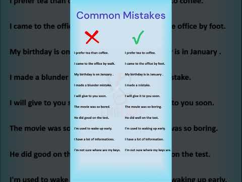 10 Most Common Mistakes in English Sentences You Need to Avoid! ||Grammar Mistakes #shorts