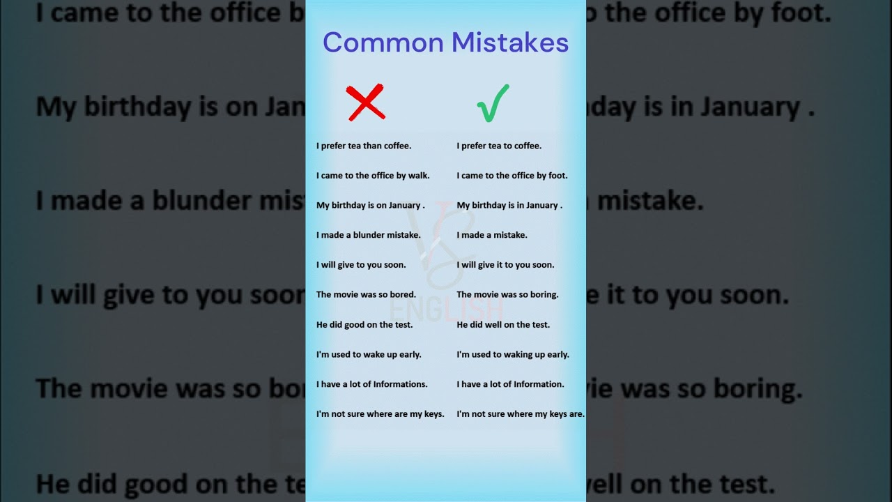 10 Top 10 Common English Grammar Mistakes to Avoid 🚫