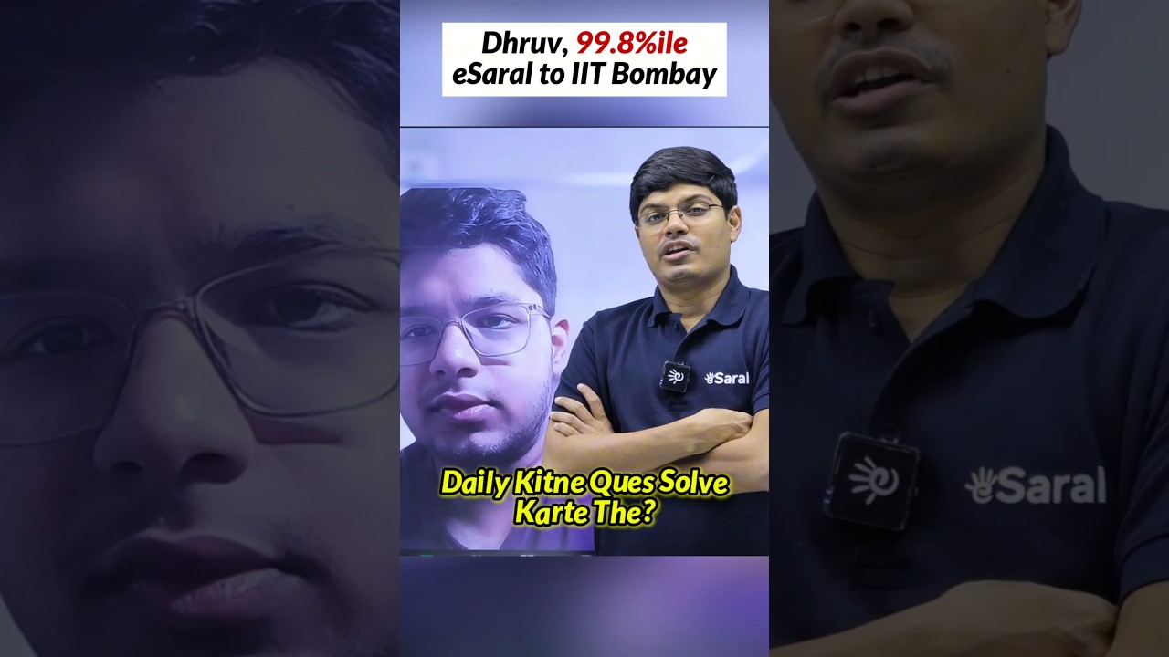 How Many PYQs Daily for JEE Mains 1st Attempt π€ Got 99.8%ile π₯ #shorts #esaral #iit #jee2025 #jee