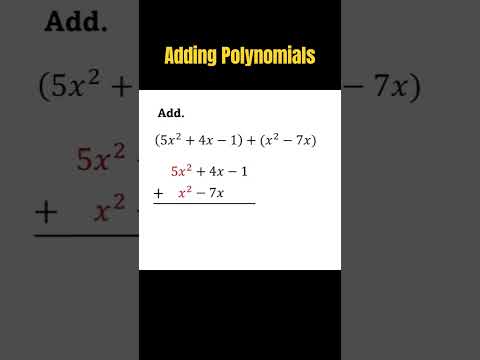 Adding Polynomials #like terms