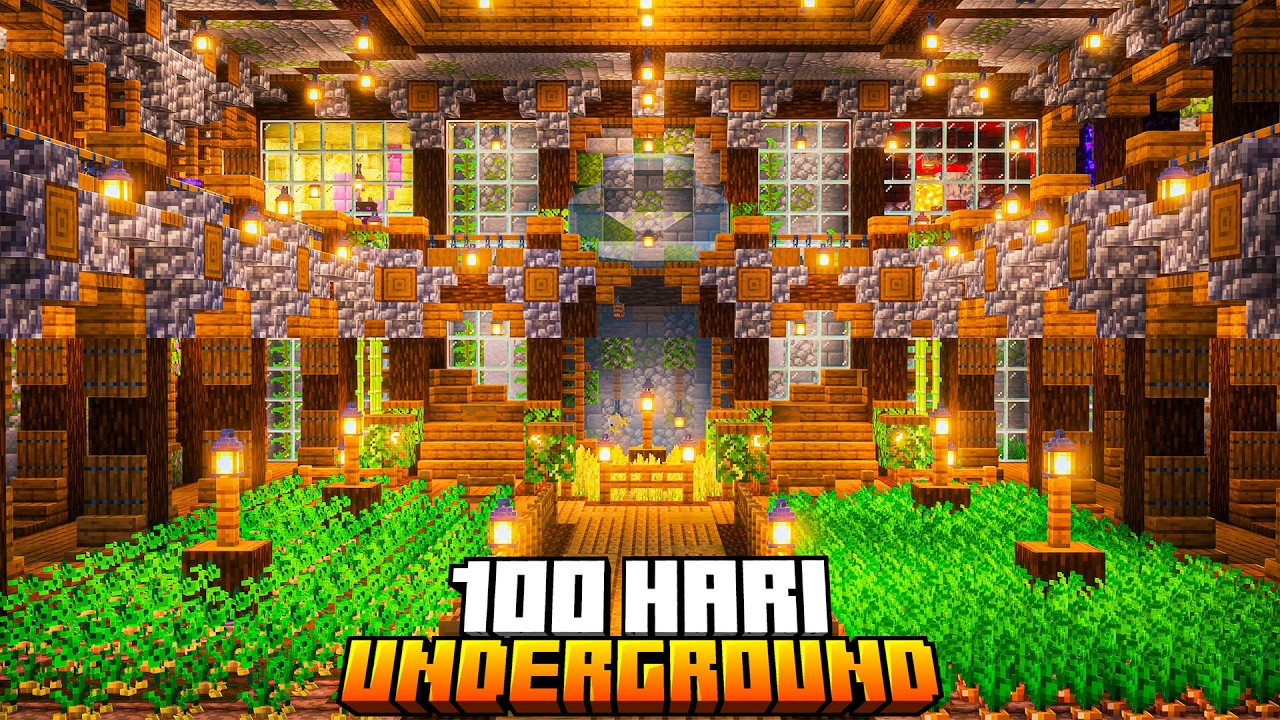 Bertahan 100 Hari Membangun UNDERGROUND BASE di Minecraft