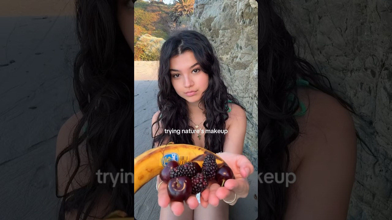 Trying Nature's Makeup 🍒🍌