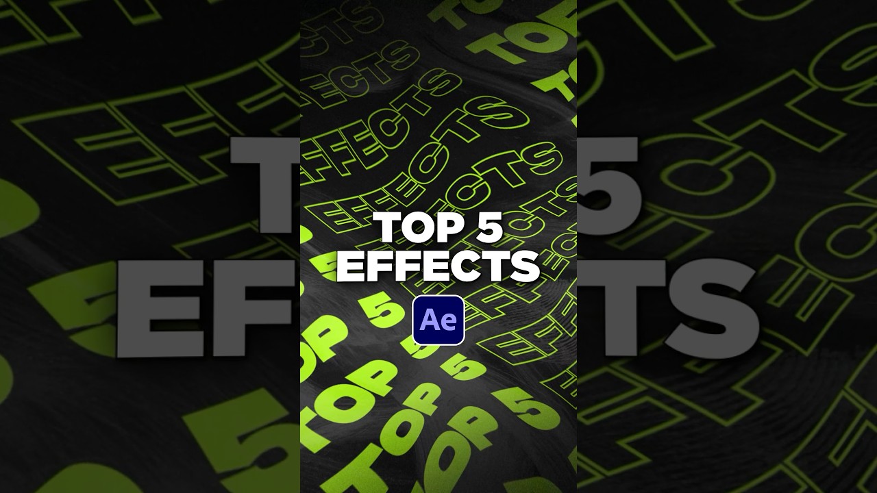 Top 5 Discover the 5 Must-Know Effects in After Effects for Stunning Animations ✨