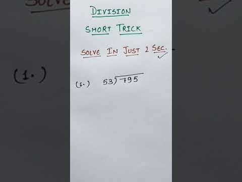3 Digits Number Division Short Trick | How to do Division | Division #shorts #divisiontricks