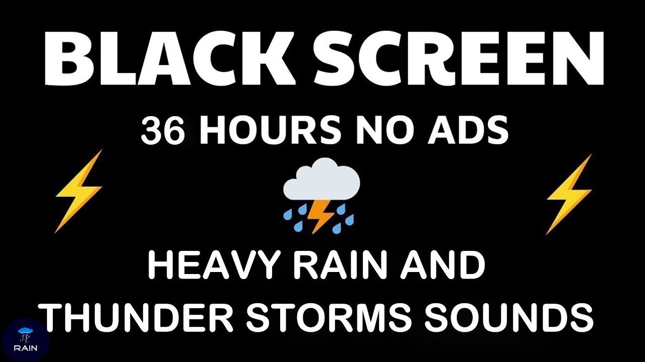 Heavy Rain & Thunder Sounds for Sleep 🌧️