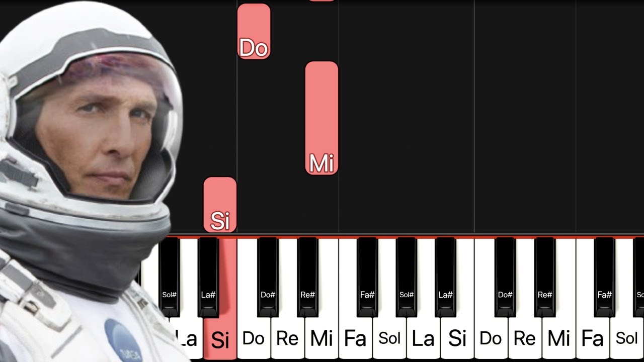 INTERSTELLAR - Piano Facile (Notes DO RÉ MI) Tuto Débutant