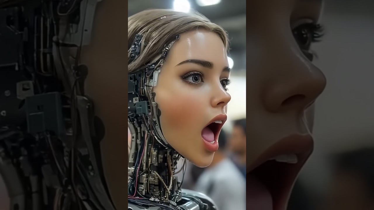 Unveiling the Future: Stunning Half-Human, Half-Machine Robot Face Reveal 🤖
