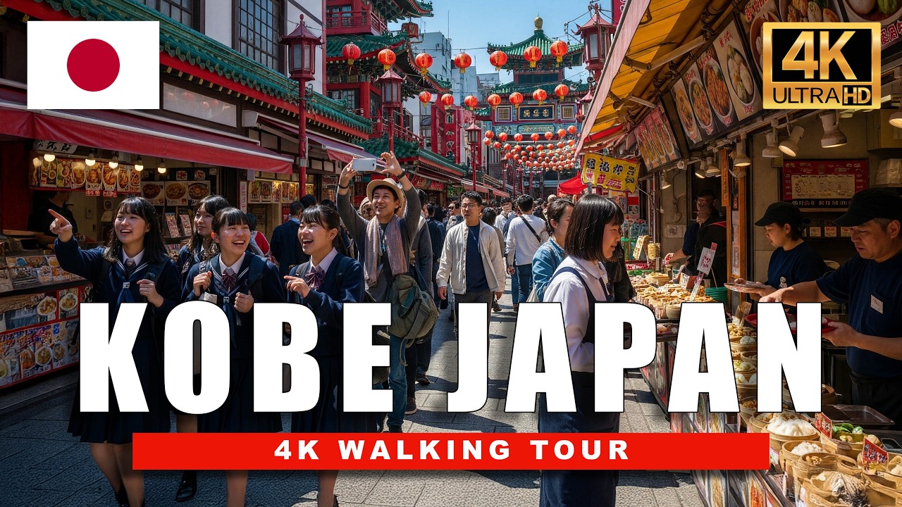 Kobe 4K Walking Tour: Nankinmachi & Sannomiya 🏙️