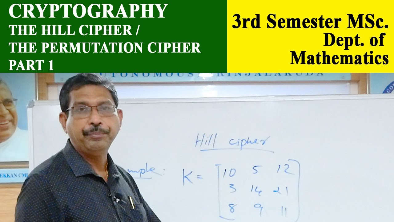 Master the Hill Cipher: A Key Technique in Cryptography 🔐 | Christ OpenCourseWare