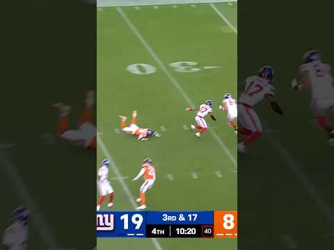 Theo Johnson LUCKIEST CATCH for a TOUCHDOWN Giants vs Broncos #shorts #nfl #giants #broncos #sports