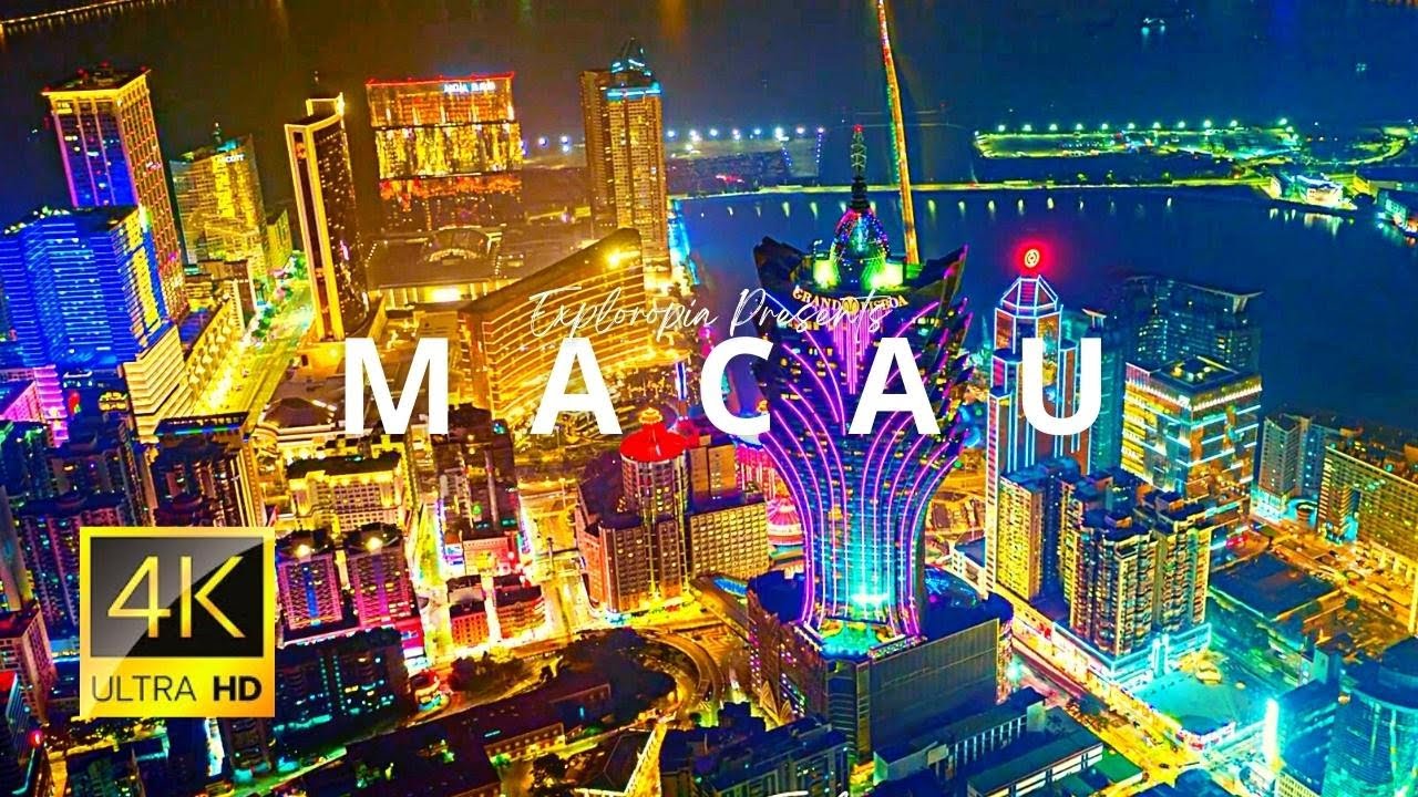 Stunning Night Drone Footage of Macau, China in 4K Ultra HD 🌃