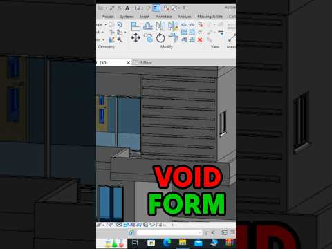 Void Form In Revit #revit #revitarchitecture #autodeskrevit #3dmodelingsoftware
