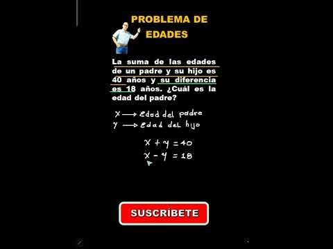 SISTEMAS DE ECUACIONES - PREG. ADMISIÓN - PROBLEMA DE EDADES.