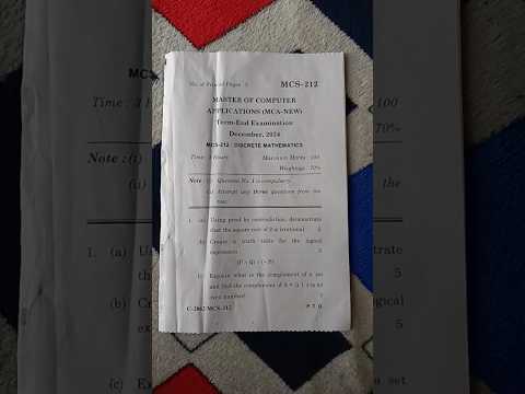 MCS212 DISCRETE MATHEMATICS DEC 2024 MCA NEW 1 SEMESTER