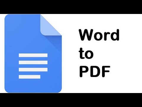 How To Convert Word To PDF in Google Docs