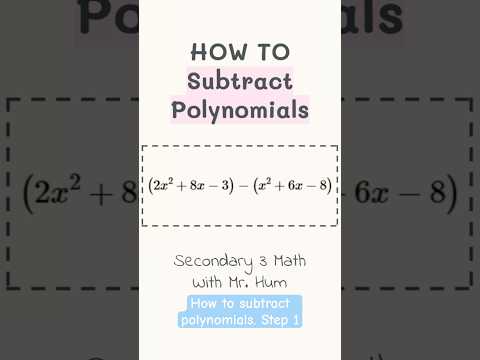 How to: SUBTRACT Polynomials #shorts