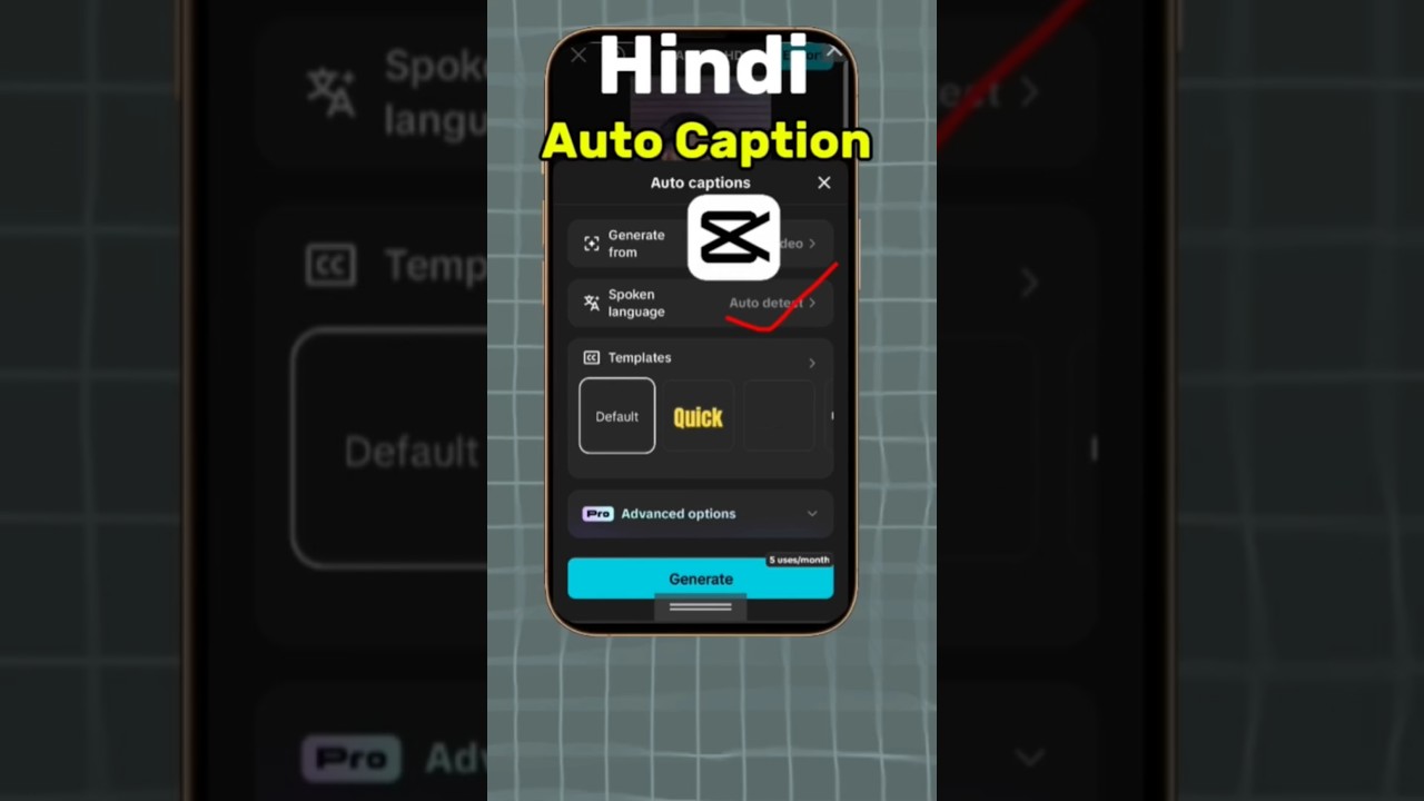 Hindi Auto Caption & Thumbnail in CapCut 📱