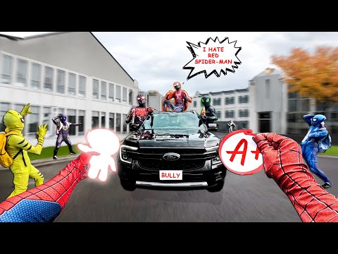 Mystery SuperHero TEDDY Help Spider-Man To Against The BAD FRIENDs In School ( Comedy Action POV )