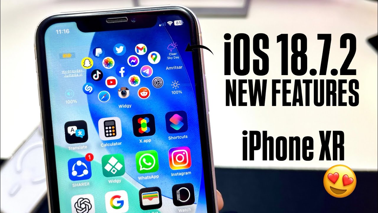 iOS 18.7.2 Update Brings New Features to iPhone XR 📱