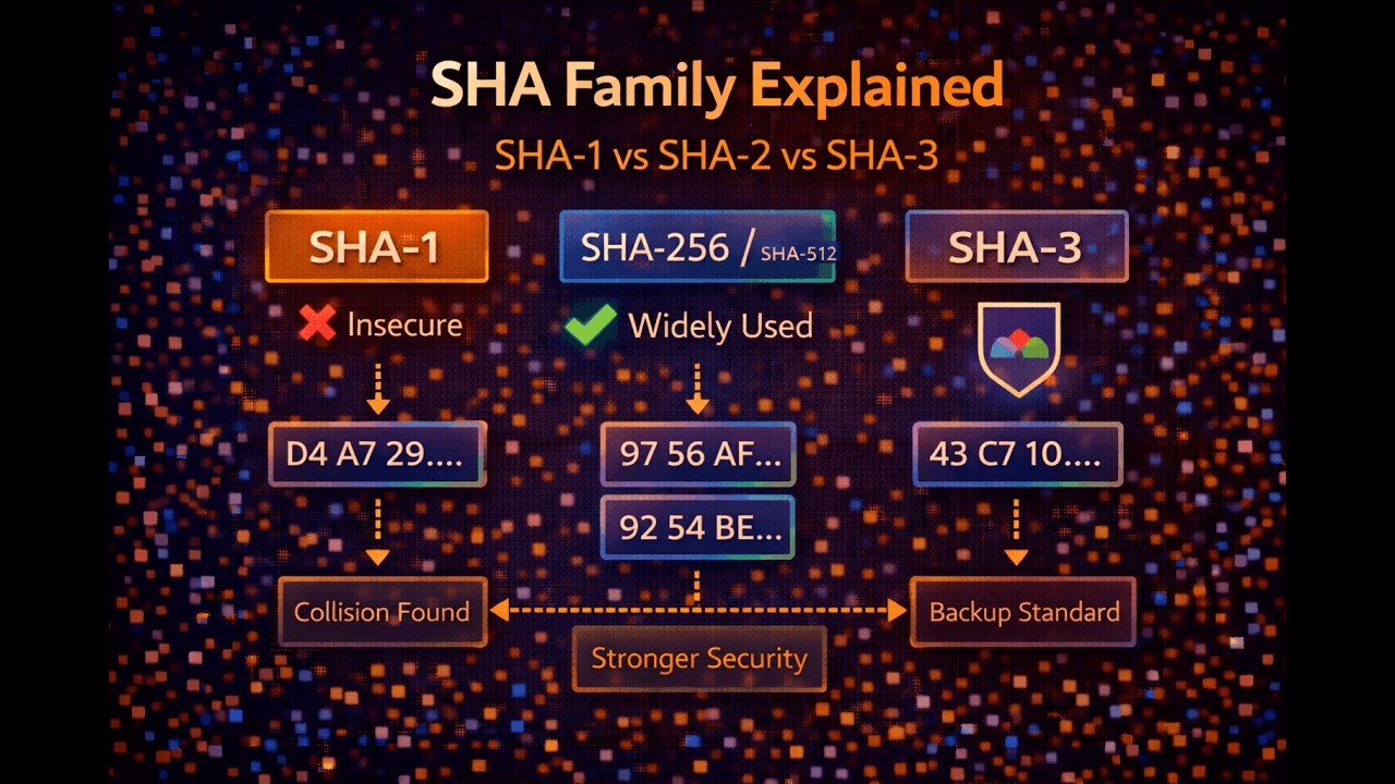 SHA Family: SHA-1, SHA-2 & SHA-3 Explained