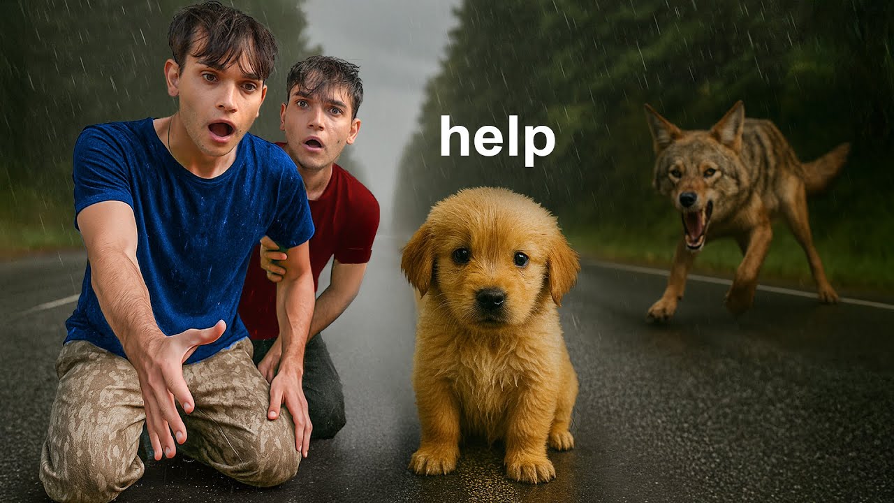 Courageous Rescue: Puppy Survives Coyote Attack 🐶