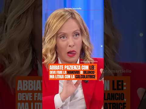 Il Presidente Meloni deve fare la legge di bilancio, ma non sa contare. #Meloni #Vespa #virale