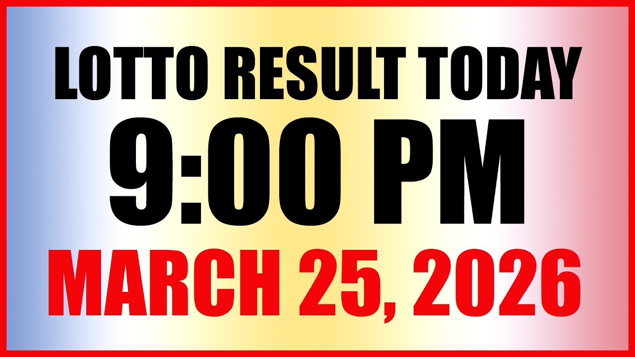Lotto Result Today 9pm Draw March 25, 2026 Swertres Ez2 PCSO