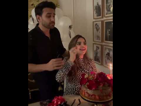 Saboor Aly celebrating her birthday with husband Ali Ansari #sabooraly #aliansari