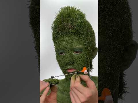 pt 3 of covering myself in fake grass 🤭⛳️ #turf #fakegrass #creativemakeup #sfx #sfxartist