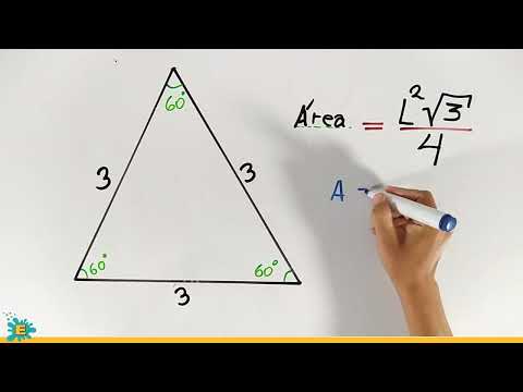 Ejemplo fácil área de un triángulo equilátero
