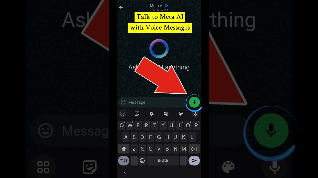 Send Voice Messages to Meta AI on WhatsApp #whatsapp #meta #ai