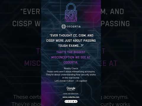 🔐 “Ever thought CC, CISM, and CISSP were just about passing tough exams…?” #codertia #cybersecurity