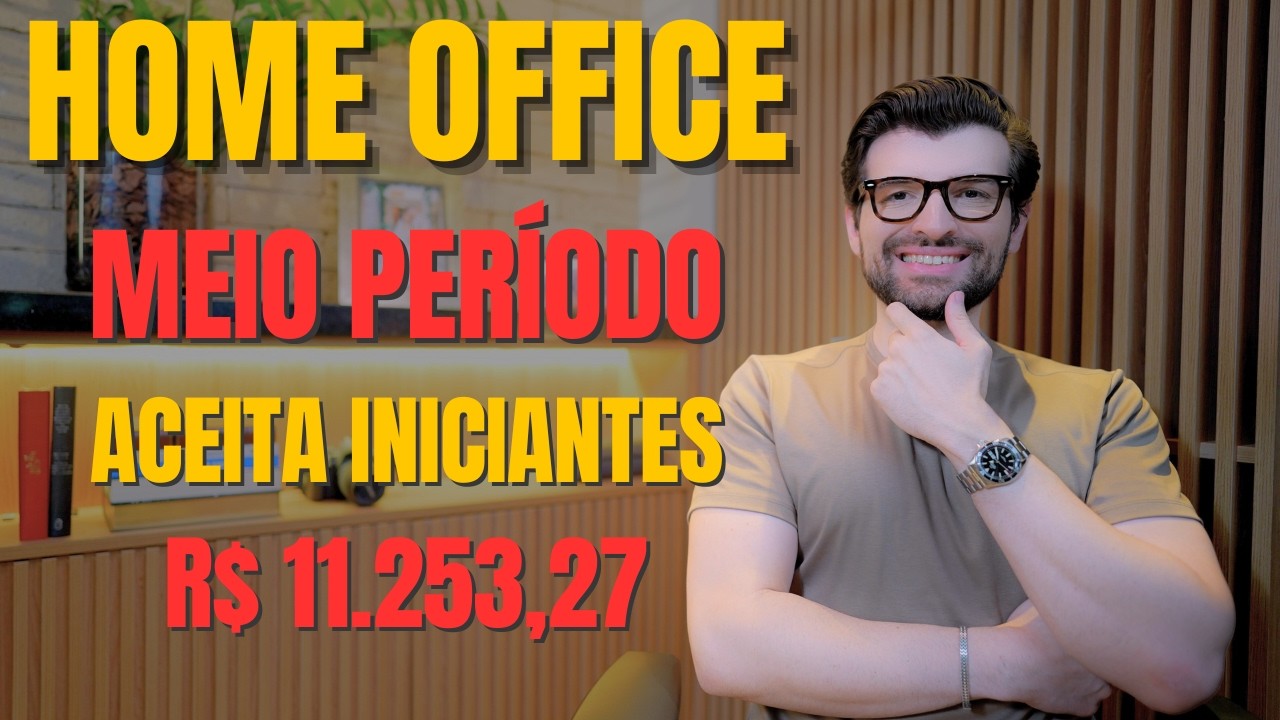 Vagas Home Office Meio Período e Noite 🏡