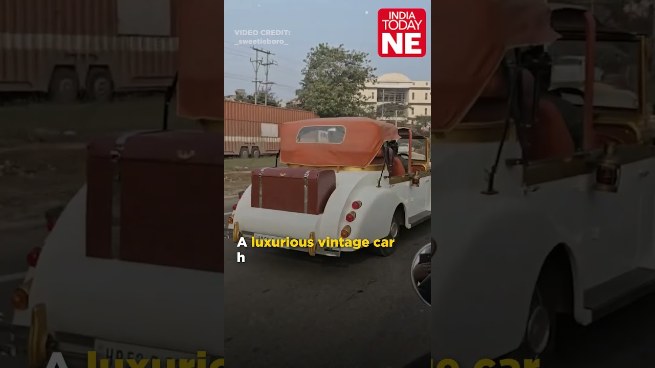 Modified vintage car on the roads of Guwahati grabs attention!