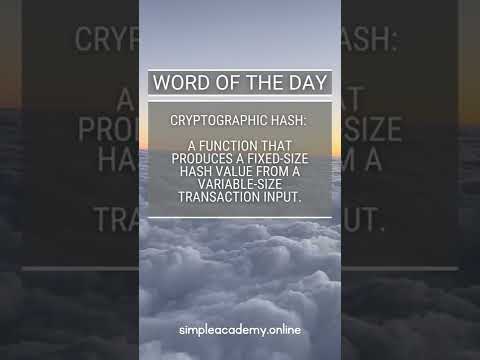 Cryptographic Hash Definition - Word of the Day